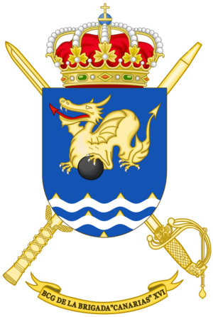 Coat of Arms of the 16th Brigade Canarias Headquarters Battalion.png