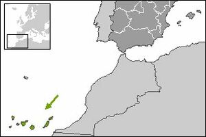 Situación de Canarias respecto a España