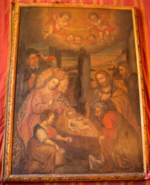 Capilla de la Cruz de Rodríguez Moure - Cuadro de la Adoración de los pastores.jpg