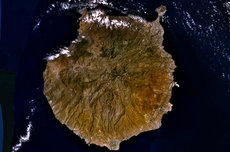 Fotografía de satélite de Gran Canaria