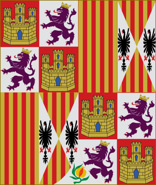 Archivo:Banner of arms of the Catholic Monarchs from 1492.jpg