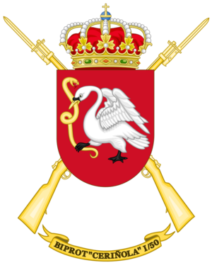 Coat of Arms of the 1st-50 Protected Infantry Battalion Ceriñola.png