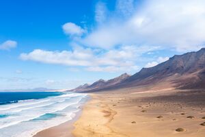 Aerial view of the beach of Cofete on Fuerteventura, Canary Islands.jpg