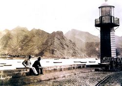 La farola del mar hacia el año 1900