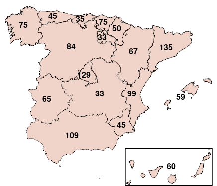 Archivo:Parlamentarios autonómicos de España.svg