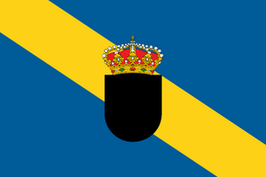 Bandera de Agulo (con escudo).svg